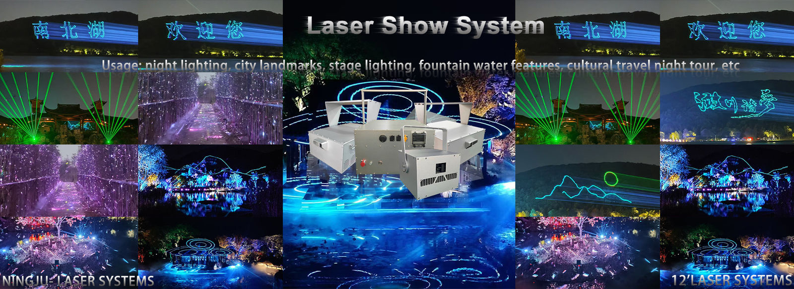 sistema de la demostración del laser