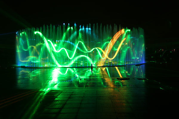 luz laser de la etapa