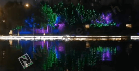 Iluminación de fuente de arco iris ajustable multicolor para rendimiento de 110-240V