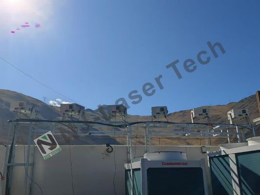 Instalación de iluminación de ingeniería con láser de visibilidad mejorada con clasificación IP65 y estroboscopo de 1-25 Hz