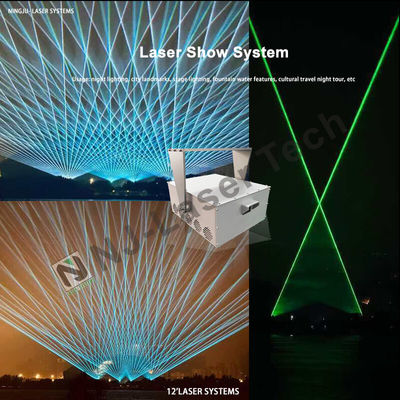 Instalación de iluminación de ingeniería con láser de visibilidad mejorada con clasificación IP65 y estroboscopo de 1-25 Hz
